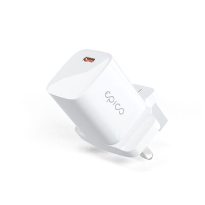 Epico 30w GAN Mini USB C Charger with UK Plug White