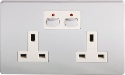 EnerGenie Mi Home Style Double Socket Outlets Chrome
