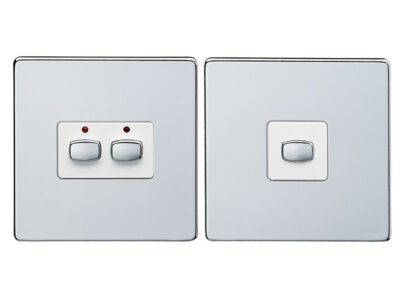 EnerGenie MiHome Smart Polished Chrome 2 Gang Light Switch