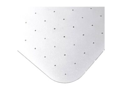 Marlon BioPlus Polycarbonate Rectangular Office Chair Mat Floor Protector for Low to Medium Pile Carpets up to 12mm 89 x 119cm Clear - URCMFLBG0002
