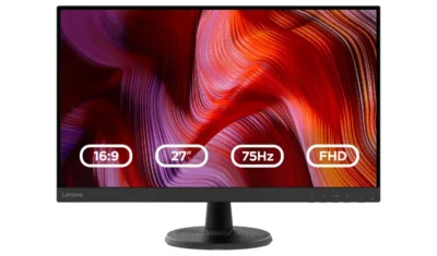 Lenovo D27-40 27 Inch 1920 x 1080 Pixels Full HD VA Panel AMD FreeSync HDMI VGA LED Monitor