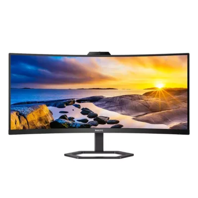 Philips 5000 Series 34 Inch 3440 x 1440 Pixels 4K Ultra HD VA Panel HDMI DisplayPort USB-C Monitor with Built-in Webcam