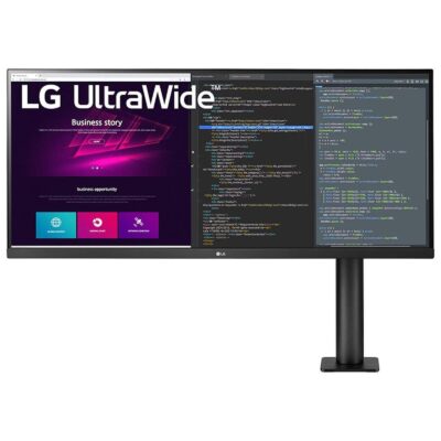 LG 34WN780P-B 34 Inch 3440 x 1440 Pixels 4K UltraWide Quad HD IPS Panel HDR10 AMD FreeSync HDMI DisplayPort Ergo Monitor