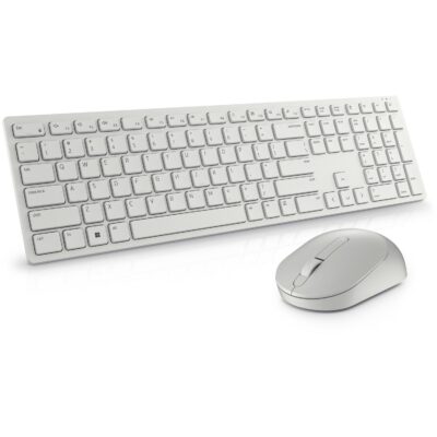 DELL Pro KM5221W UK QWERTY Wireless Keyboard and 1600 DPI Ambidextrous Mouse White