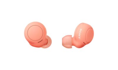 Sony WFC500D In Ear Truly Wireless Earbuds with Charging Case Coral Orange