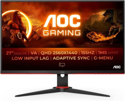 AOC G2 Q27G2E 27 Inch 2560 x 1440 Pixels Quad HD VA Panel HDMI DisplayPort Gaming Monitor