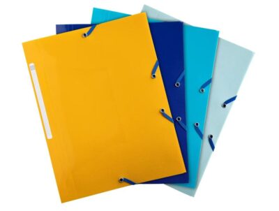 Exacompta Bee Blue 3 Flap Folder A4 Assorted Colours (Pack 4) - 55110E