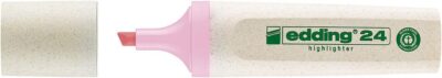 edding 24 EcoLine Highlighter Pen Chisel Tip 2-5mm Line Pastel Rose (Pack 10) – 4-24138