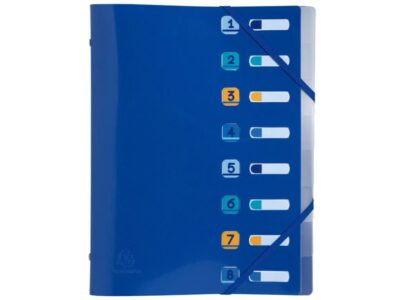 Exacompta Bee Blue Multipart File 8 Sections A4 Navy Blue (Each) – 56212E