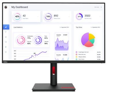 Lenovo ThinkVision T32p-30 31.5 Inch 3840 x 2160 Pixels 4K Ultra HD IPS Panel HDMI DisplayPort USB Hub Monitor