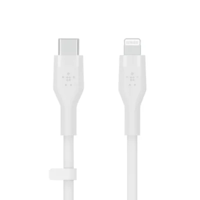 Belkin BoostCharge 1m Silicon USB-C to Lightning Cable White