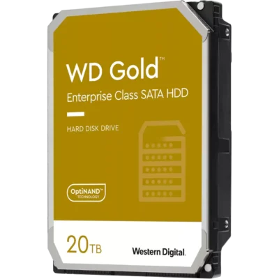 Western Digital Gold 20TB 7200 RPM SATA 3.5 Inch Internal Hard Drive