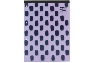 Europa Splash A4 Refill Pad Headbound 140 Pages 80gsm FSC Paper Ruled With Margin Punched 4 Holes Purple (Pack 6) - EU1510Z