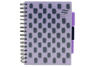 Europa Splash A5 Project Book Wirebound 200 Micro Perforated Pages 80gsm FSC Ruled Paper Punched 4 Holes Purple (Pack 3) – EU1508Z