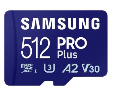 Samsung Pro Plus 512GB MicroSDXC UHS-I Class 10 Memory Card and Adapter