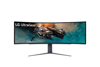 LG 49GR85DC-B UltraGear 49 Inch 5120 x 1440 Pixels Dual Quad HD IPS Panel HDMI DisplayPort Curved Gaming Monitor