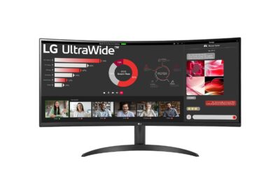 LG 34WR50QC-B 34 Inch 3440 x 1440 Pixels Ultra Wide Quad HD VA Panel HDMI DisplayPort Curved Monitor