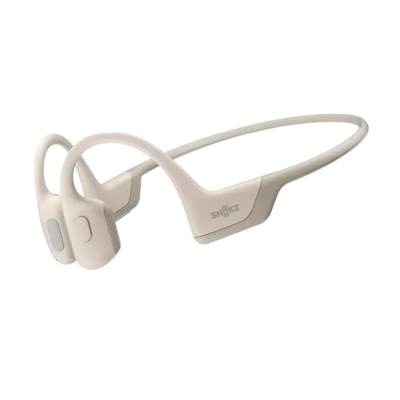 Shokz OpenRun Pro Beige Bone Conduction Bluetooth Neckband Headset