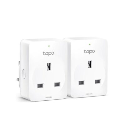 TP-Link Tapo Mini Smart Wi-Fi Socket with Energy Monitoring Twin Pack