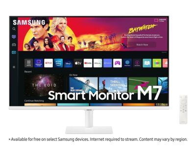 Samsung M70B 32 Inch 3840 x 2160 Pixels 4K Ultra HD HDR10 HDMI USB-C USB Hub White Smart Monitor