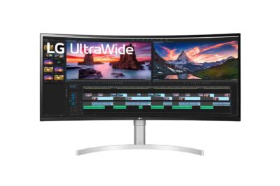 LG 38WN95CP-W 38 Inch 3840 x 1600 Pixels UltraWide Quad HD Nano IPS HDMI DisplayPort Thunderbolt 3 Monitor