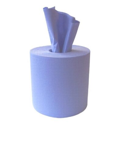 Centrefeed Roll 2 Ply 100% Recycled 170mm Width 150 Metres Long 375 Sheets Blue (Pack 6) - 1105184