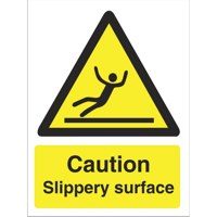 Stewart Superior Caution Slippery Surface Sign 150x200mm - W0134SAV-150X200