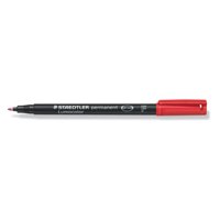 Staedtler Lumocolor OHP Pen Permanent Fine 0.6mm Line Red (Pack 10) 318-2