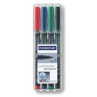 Staedtler Lumocolor OHP Pen Permanent Superfine 0.4mm Line Assorted Colours (Pack 4) – 313WP4