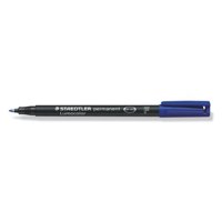 Staedtler Lumocolor OHP Pen Permanent Fine 0.6mm Line Blue (Pack 10) 318-3