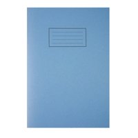 Silvine A4 Exercise Book Plain Blue 80 Pages (Pack 10) - EX114