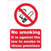 Stewart Superior No Smoking Premises Sign A5 - SB003SAV-A5