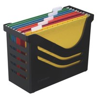 Jalema Resolution Suspension File Box Black and 5 A4 Suspension Files – J26580BLK
