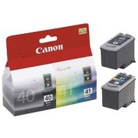 Canon PG40 CL41 Black Cyan Magenta Yellow Standard Capacity Ink Cartridge Multipack 2 x 16ml + 2 x 12ml (Pack 4) - 0615B043