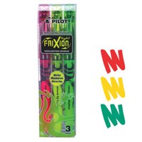 Pilot FriXion Erasable Highlighter Pen Chisel Tip 3.8mm Line Assorted Colours (Pack 3) – 469300300