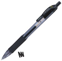 Zebra Sarasa Retractable Gel Rollerball Pen 0.7mm Tip 0.5mm Line Black (Pack 12) - 46810