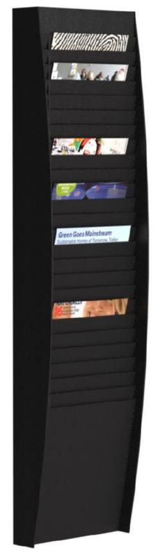 Fast Paper Document Control Panel/Literature Holder 1 x 25 Compartment A4 Black – FV12501