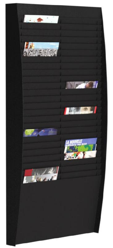 Fast Paper Document Control Panel/Literature Holder 2 x 25 Compartment A4 Black – FV22501