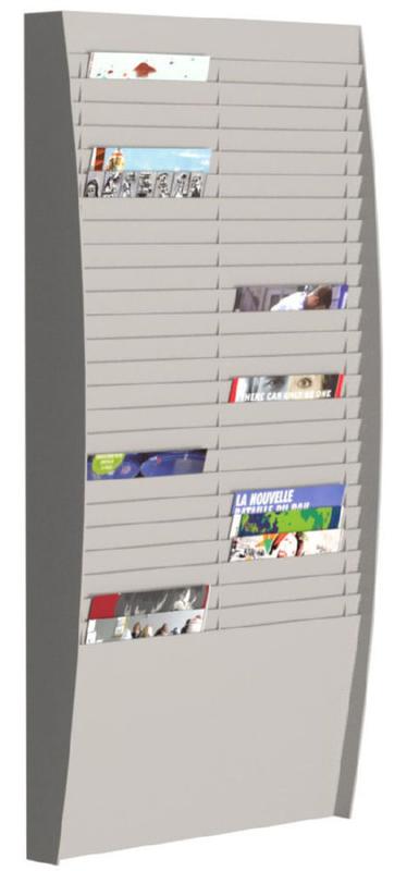 Fast Paper Document Control Panel/Literature Holder 2 x 25 Compartment A4 Grey – FV22502