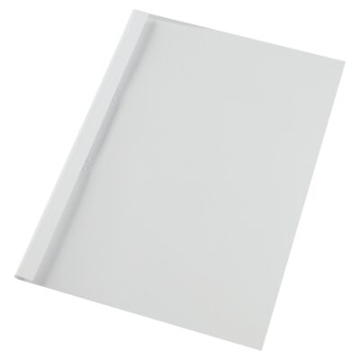 GBC Thermal Binding Cover A4 4mm Clear PVC Front White Silk Gloss Back (Pack 100) - IB370038