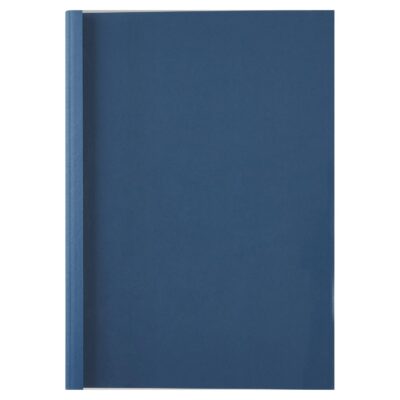 GBC Thermal Binding Cover A4 1.5mm Clear PVC Front Royal Blue Leathergrain Back (Pack 100) - IB451003