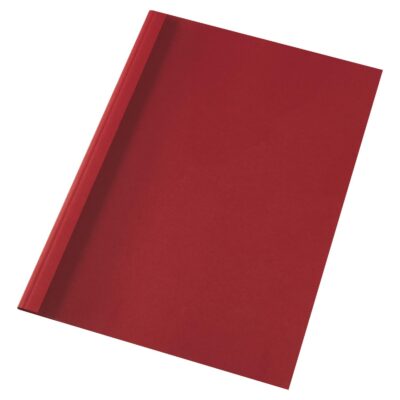 GBC Thermal Binding Cover A4 1.5mm Clear PVC Front Red Leathergrain Back (Pack 100) - IB451201