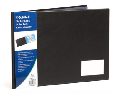 Goldline A3 Display Book 24 Pocket Landscape Black – GDB24/LZ