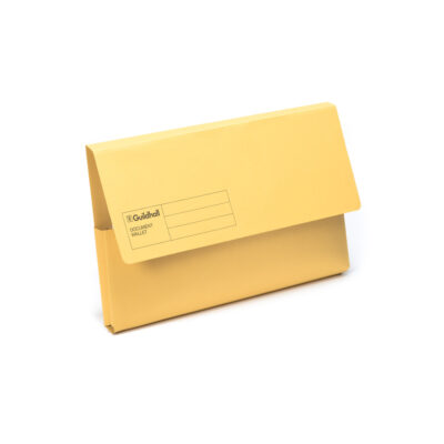 Guildhall Blue Angel Document Wallet Manilla Foolscap Half Flap 285gsm Yellow (Pack 50) – GDW1-YLWZ