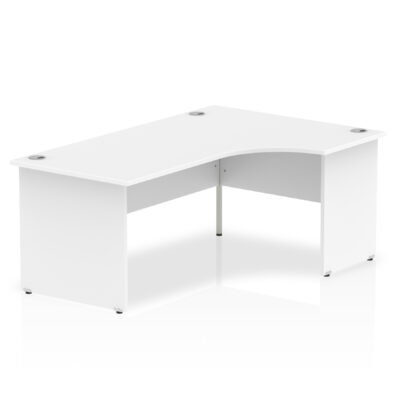 Impulse 1800mm Right Crescent Desk White Top Panel End Leg I000412