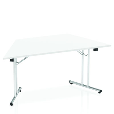 Dynamic Impulse 1600mm Folding Trapezium Table White Top I000711