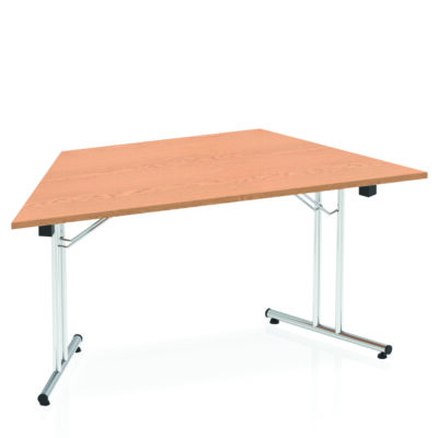 Dynamic Impulse 1600mm Folding Trapezium Table Oak Top I000799
