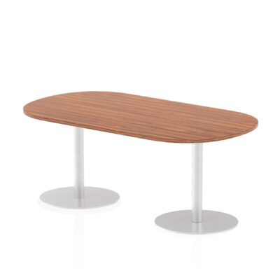 Dynamic Italia 1800mm Poseur Boardroom Table Walnut Top 725mm High Leg ITL0179