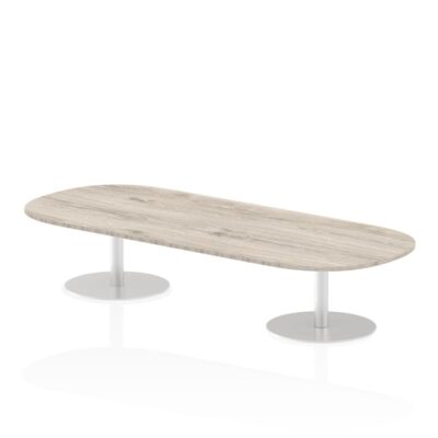 Dynamic Italia 2400mm Poseur Boardroom Table Grey Oak Top 475mm High Leg ITL0195