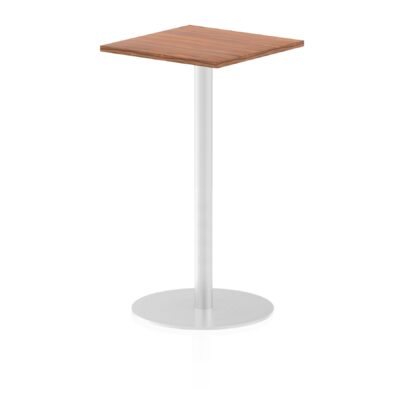 Dynamic Italia 600mm Poseur Square Table Walnut Top 1145mm High Leg ITL0221